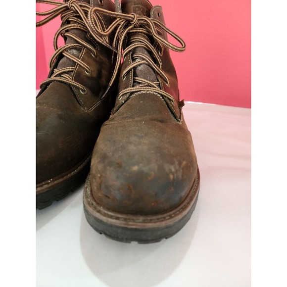 Timberland PRO Women's Hightower 6" Alloy Toe Waterproof Work Boot Brown 11 - Picture 4 of 12